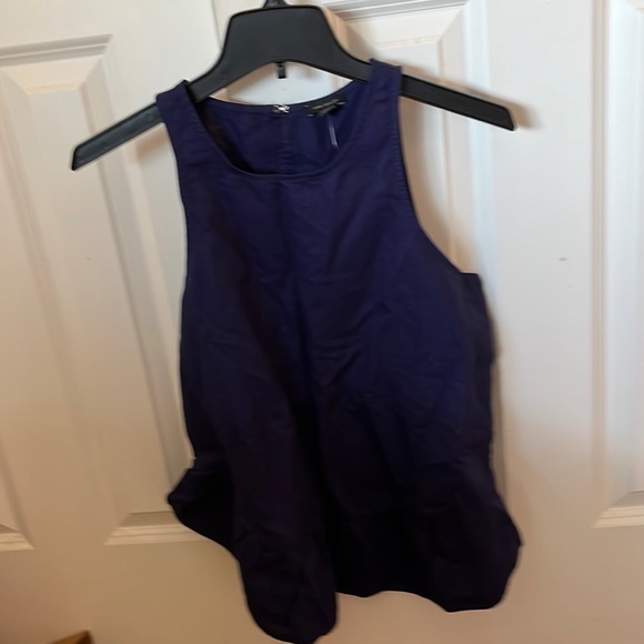 Ann Taylor Dark Navy Cotton-Linen Top.18226 - Picture 3 of 4